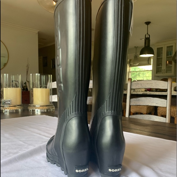 Women's Sorel Joan Boots Wedge Tall rain/snow - Picture 5 of 10